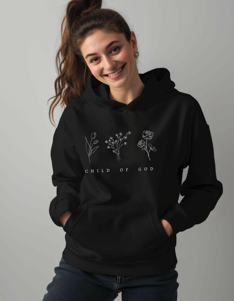 Damen Premium Bio Hoodie "Child of God" - by-grace.store