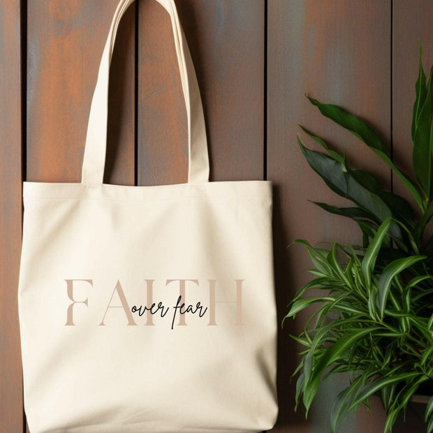 Tragetasche "Faith over Fear" - by-grace.store
