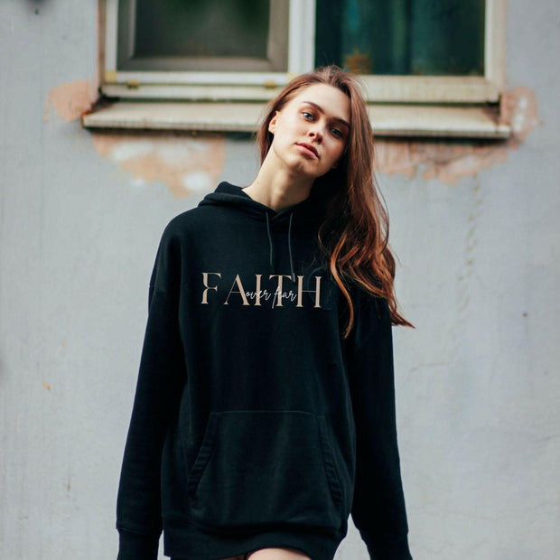 Unisex Oversize Hoodie "Faith over Fear" - by-grace.store