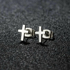Mini Kreuz Ohrstecker - by-grace.store