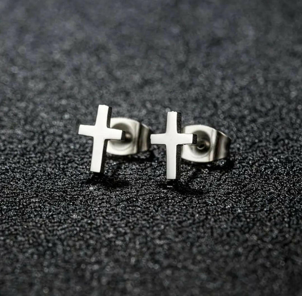 Mini Kreuz Ohrstecker - by-grace.store