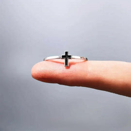 925er Silber Kreuzring - by-grace.store