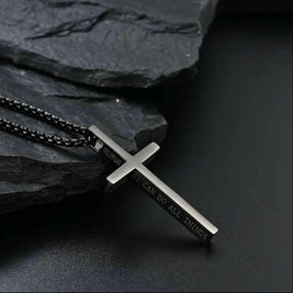 Edelstahl Kreuzkette mit Gravur - by-grace.store
