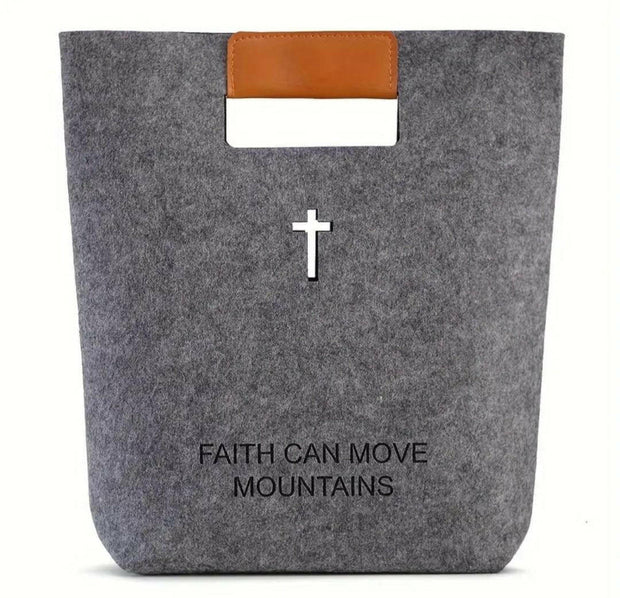 Filztragetasche mit Kreuz - by-grace.store