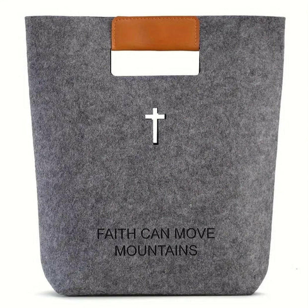 Filztragetasche mit Kreuz - by-grace.store