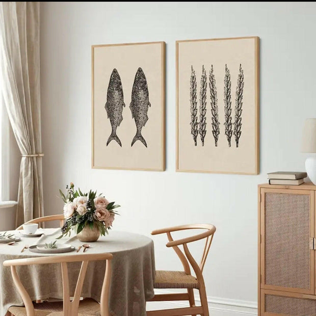 Leinwandbild "5 Brote & 2 Fische" - by-grace.store