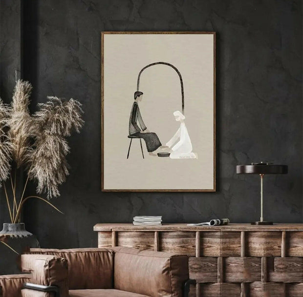 Leinwandbild "Fußwaschung" - by-grace.store