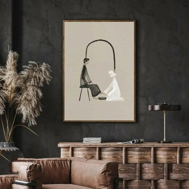 Leinwandbild "Fußwaschung" - by-grace.store