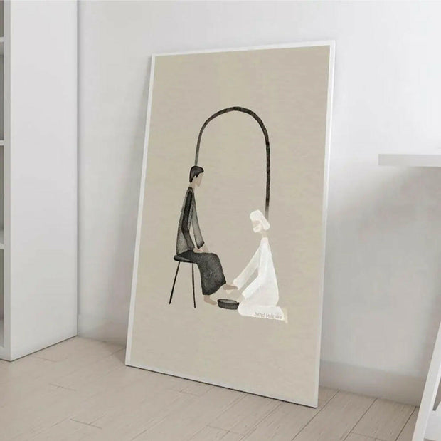 Leinwandbild "Fußwaschung" - by-grace.store
