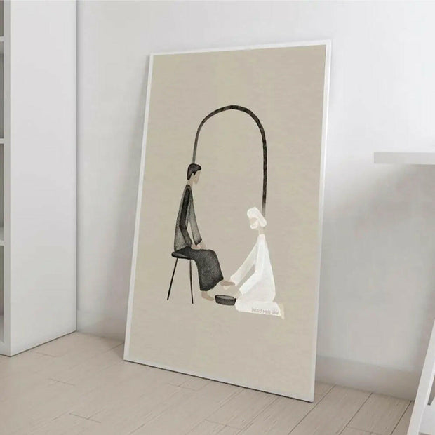 Leinwandbild "Fußwaschung" - by-grace.store