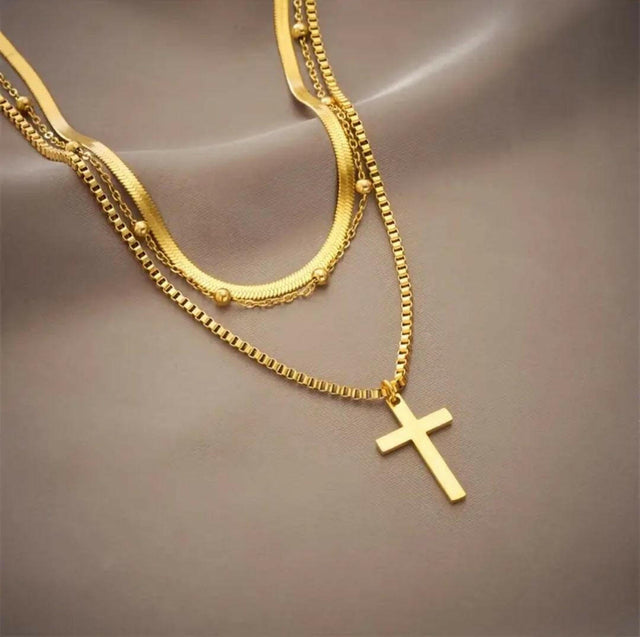 3-fache Kreuzkette - by-grace.store