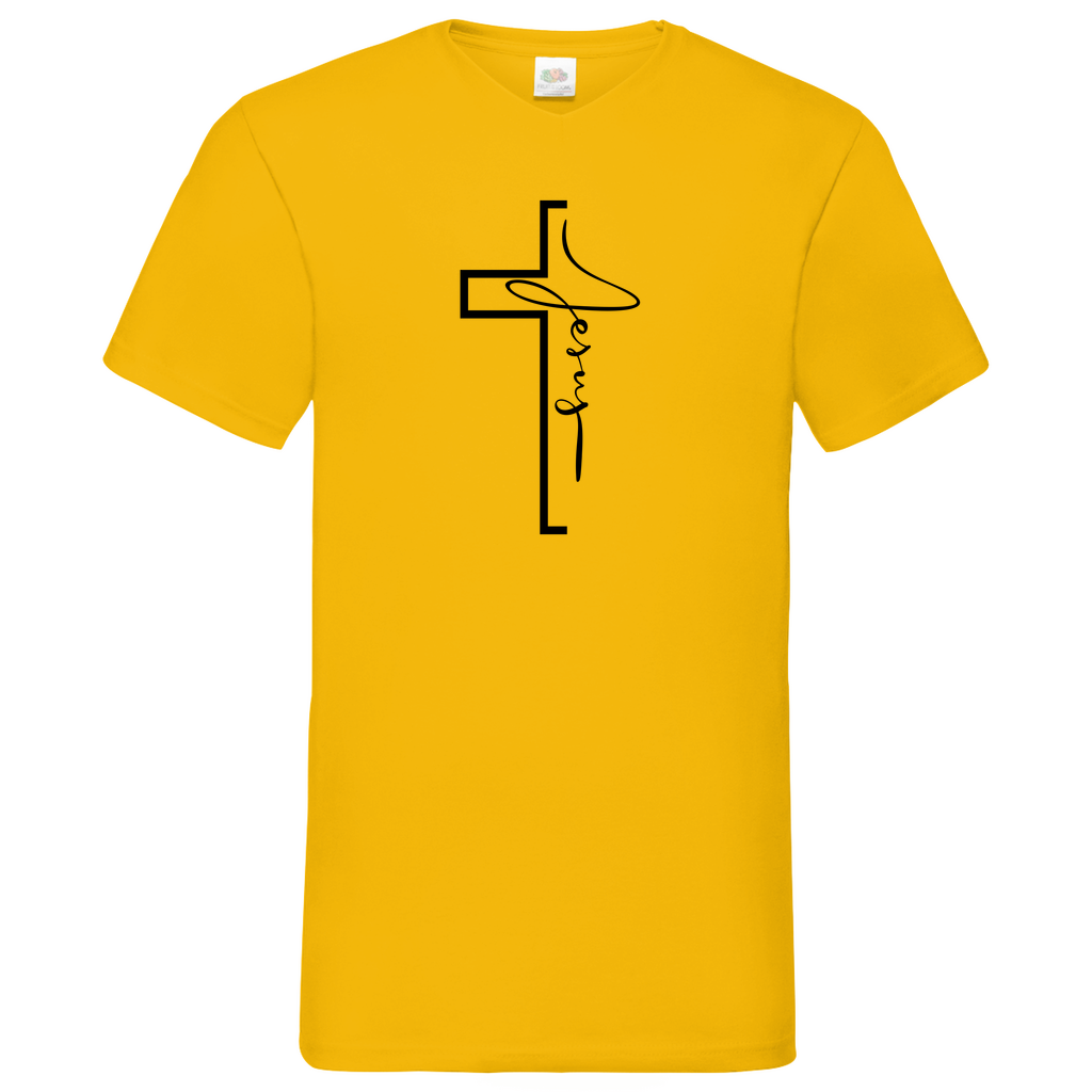 Herren Basic V-Neck T-Shirt 