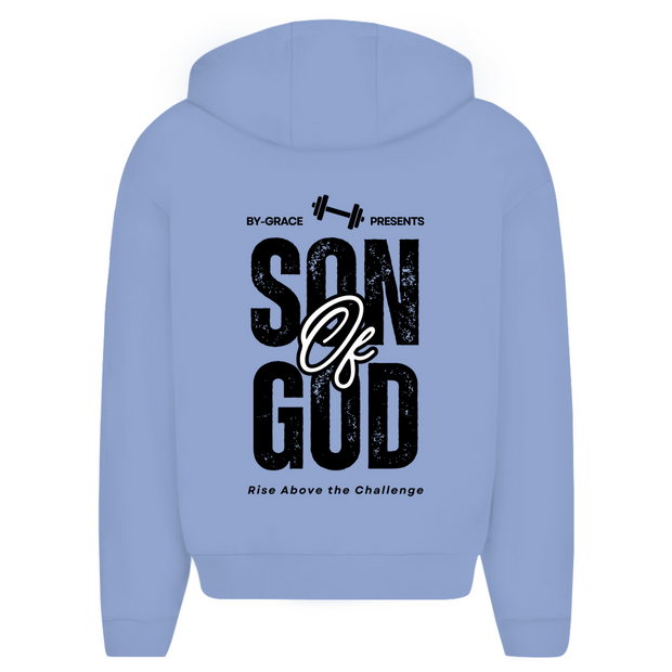 Herren Oversize Zipper Hoodie "Son of God" - by-grace.store