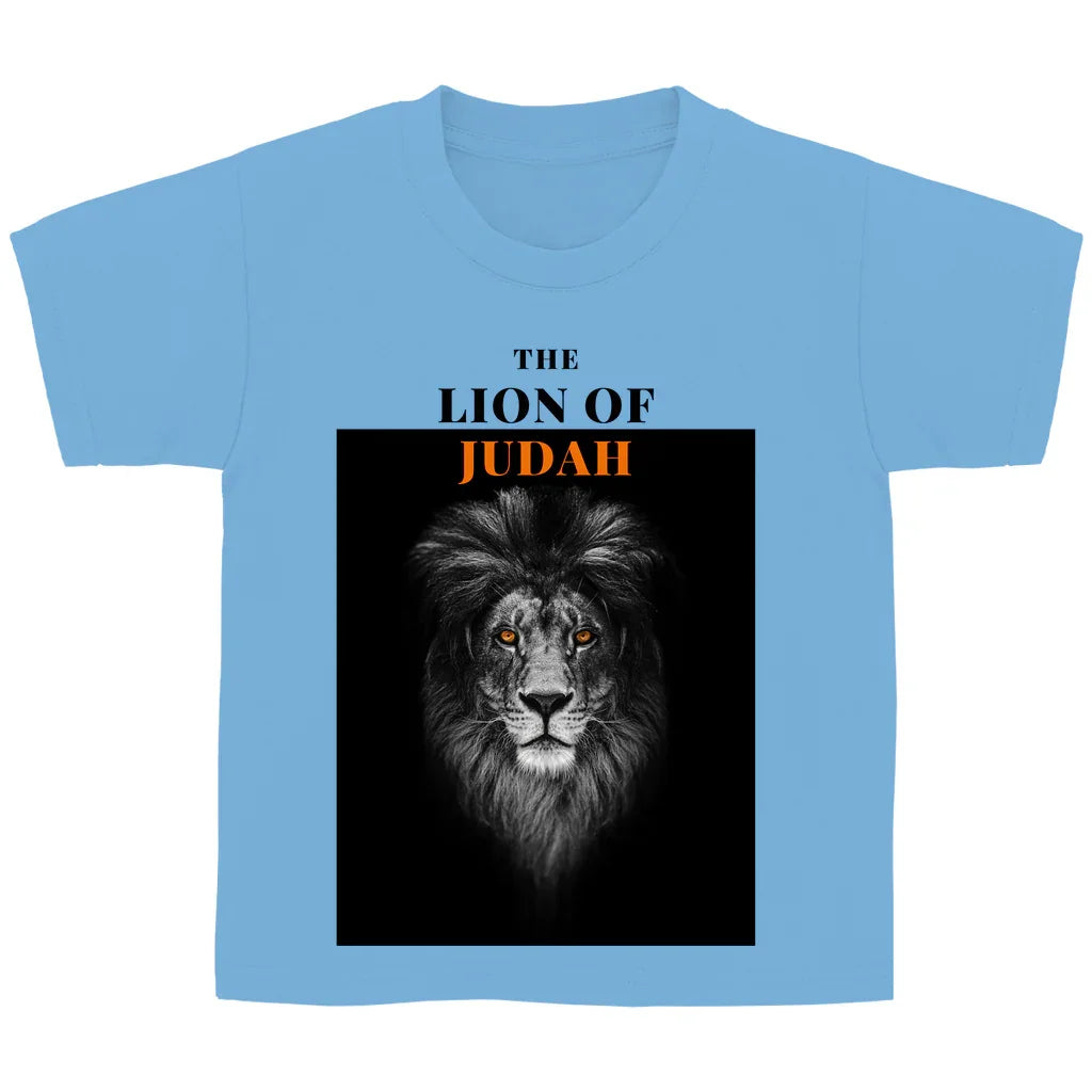 Kinder T-Shirt „Lion of Judah“ – Christliches Löwen-Motivshirt für Jungen & Mädchen | byGraceStore