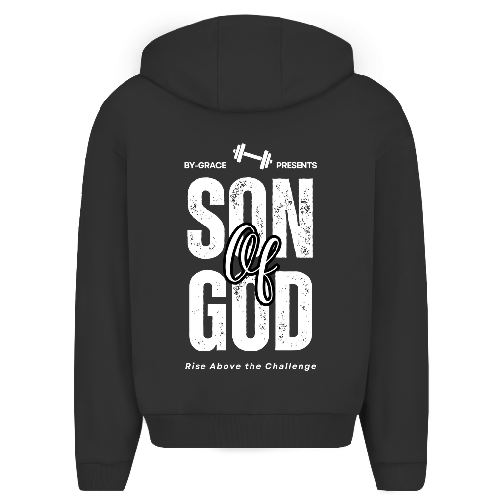 Herren Oversize Zipper Hoodie "Son of God" - by-grace.store