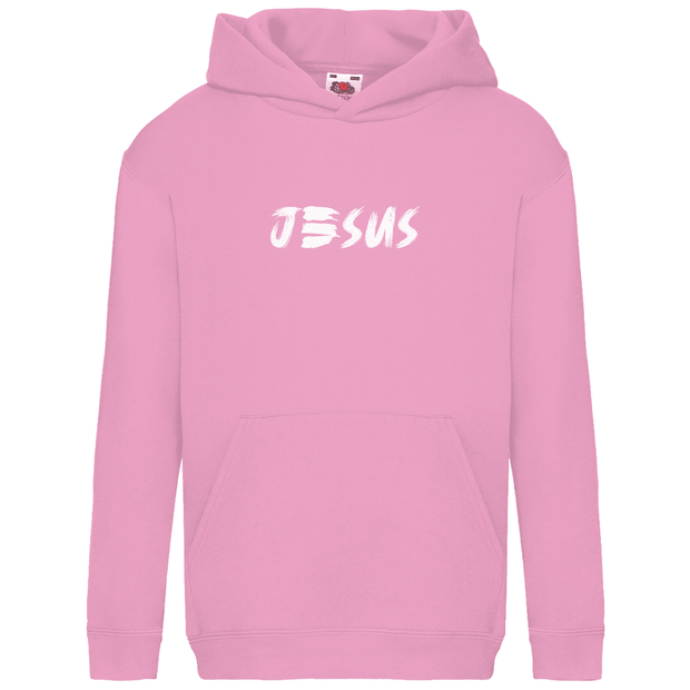 Kids Basic Hoodie "JESUS" - by-grace.store