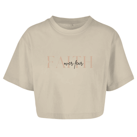 Damen Oversize Crop Top 