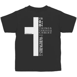 Kinder T-Shirt „I can do all“ – Christliches Bibelvers Shirt für Jungen & Mädchen | byGraceStore