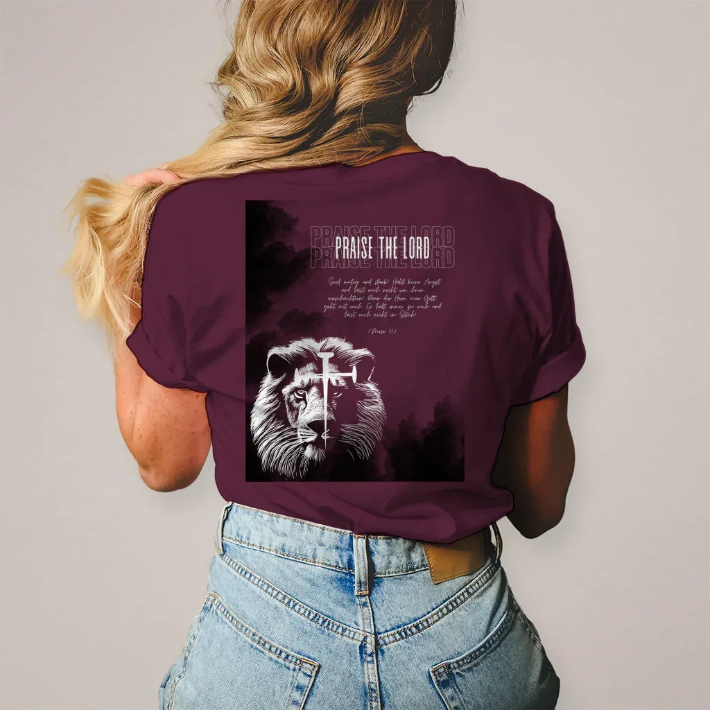 Damen T-Shirt Kreuz - by-grace.store