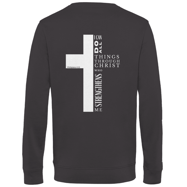 Herren Premium Bio Sweatshirt "I can do all" - by-grace.store