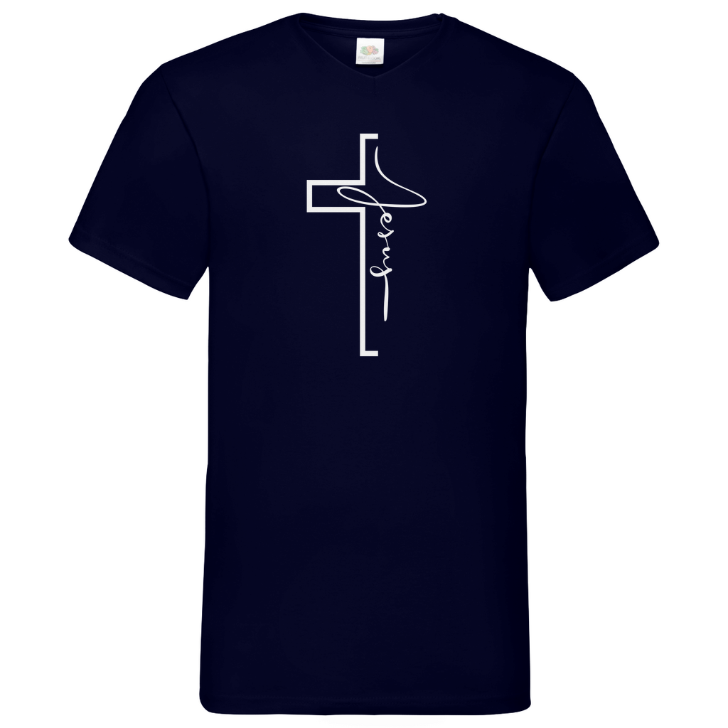 Herren Basic V-Neck T-Shirt 