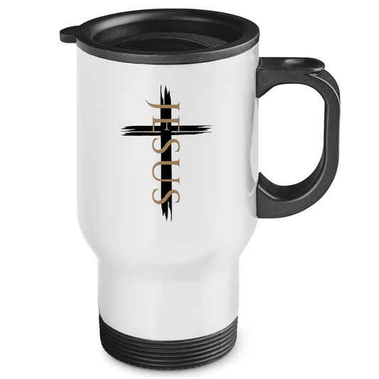 Edelstahl-Thermobecher "Jesus Kreuz" - by-grace.store