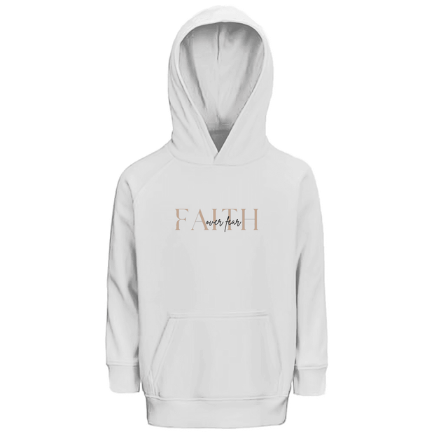 Kinder Premium Bio Hoodie "Faith over Fear" - by-grace.store