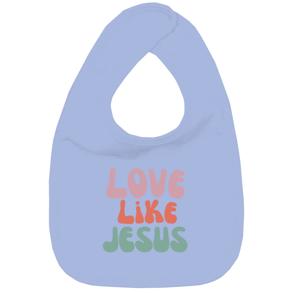 Kinder Bio Lätzchen "Love,Like,Jesus" - by-grace.store