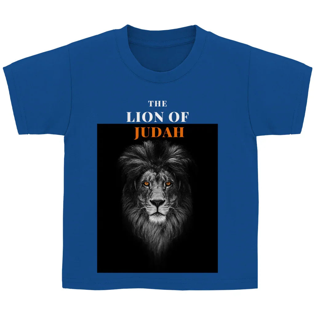 Kinder T-Shirt „Lion of Judah“ – Christliches Löwen-Motivshirt für Jungen & Mädchen | byGraceStore