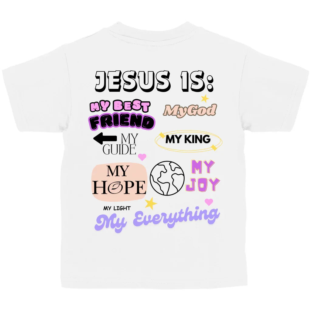 Kinder T-Shirt „Jesus is“ – Christliches Basic Shirt für Jungen & Mädchen | byGraceStore