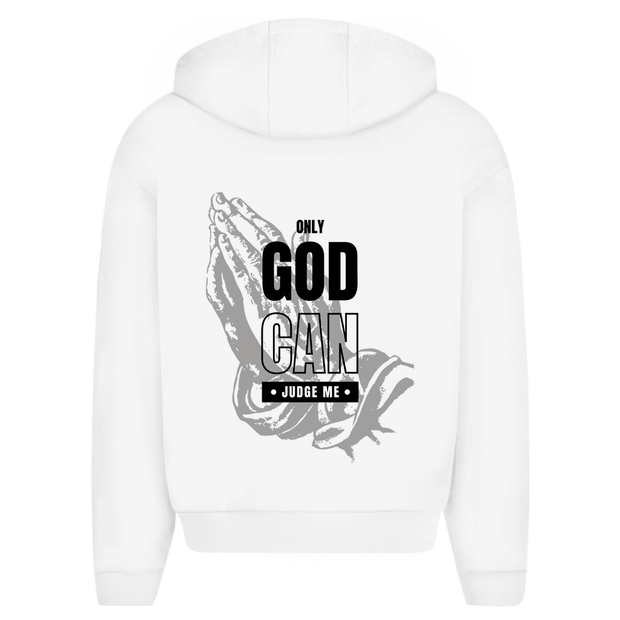 Herren Oversize Zipper Hoodie "Judge me" - by-grace.store