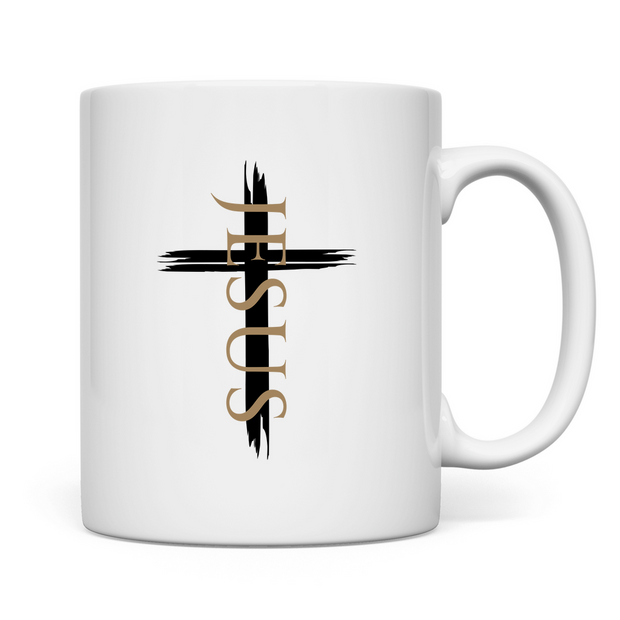 Keramiktasse "Jesus Kreuz" - by-grace.store