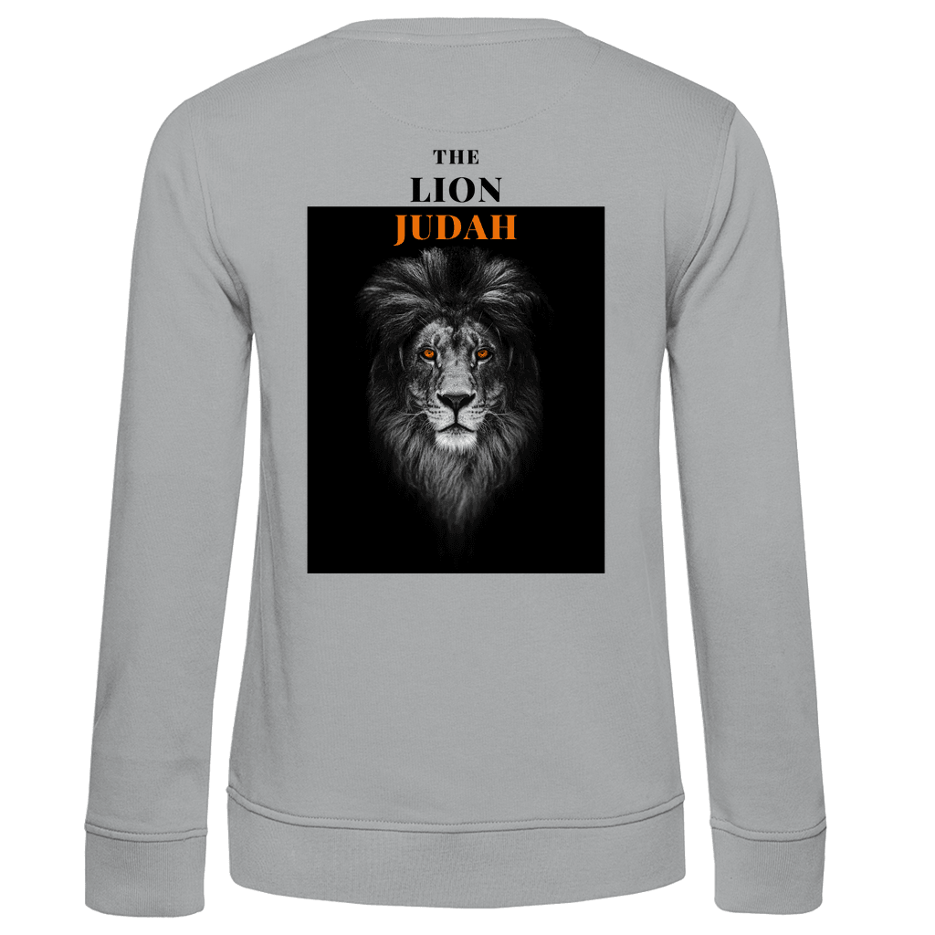 Damen Premium Bio Sweatshirt "Lion of Judah" - by-grace.store