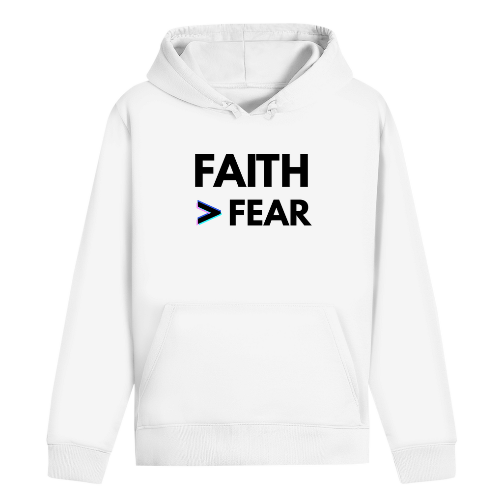 Faith > Fear Hoodie – Christlicher Hoodie aus Bio-Baumwolle | by-grace.store