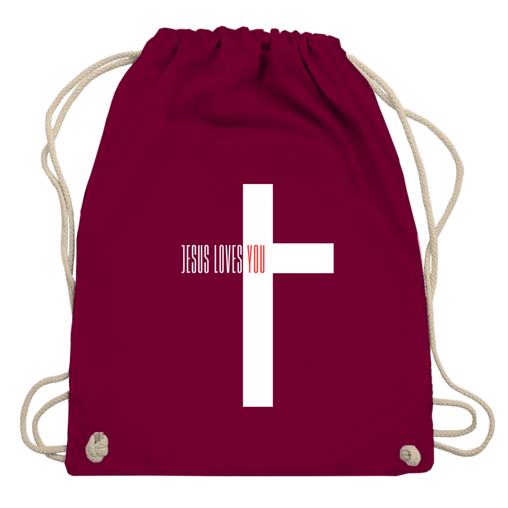 Turnbeutel "Jesus loves you" - by-grace.store