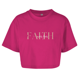 Damen Oversize Crop Top 