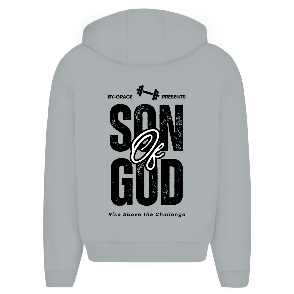 Herren Oversize Zipper Hoodie "Son of God" - by-grace.store