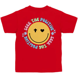 Kinder T-Shirt „Seek the Positive“ – Christliches Motivshirt für Jungen & Mädchen | byGraceStore