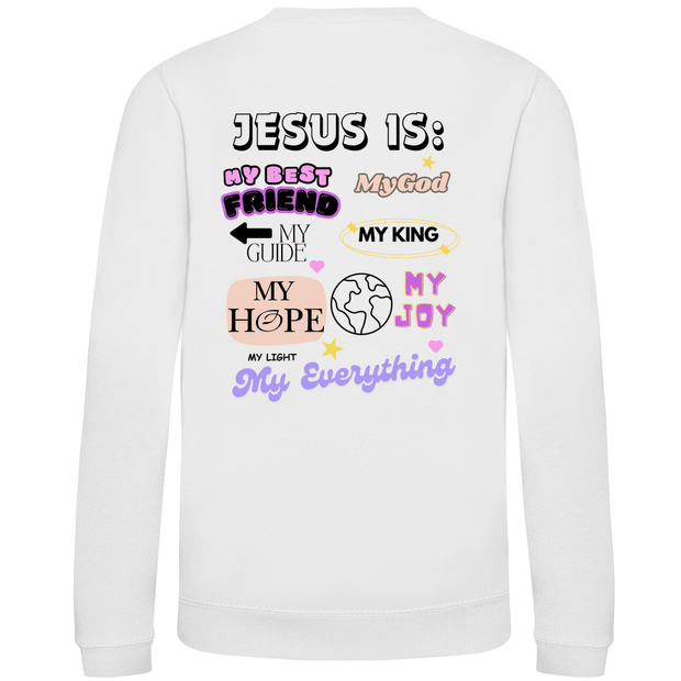 Kinder Sweatshirt "Jesus is" - by-grace.store