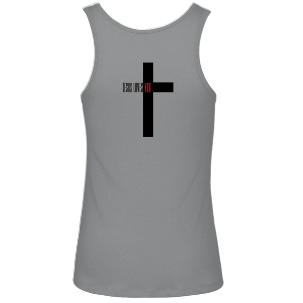 Damen Premium Organic Tank Top "Jesus loves you" - by-grace.store