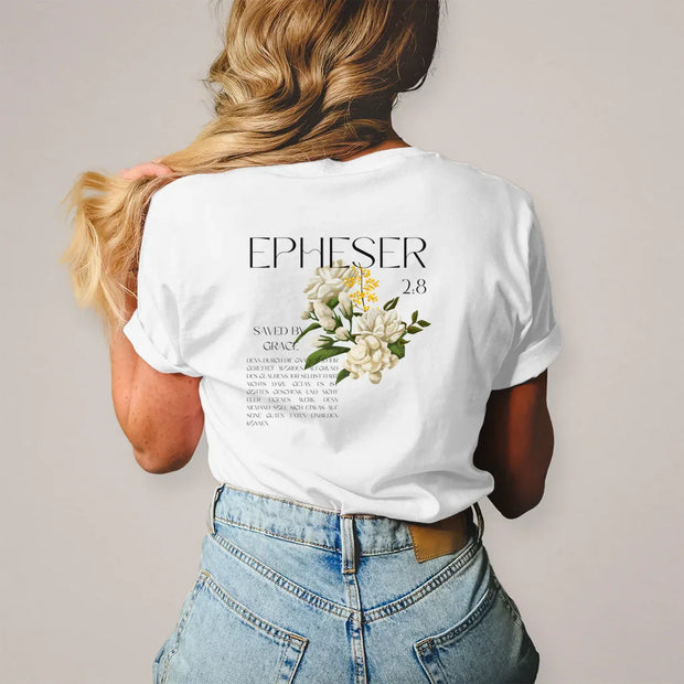 Damen T-Shirt "Saved" - by-grace.store