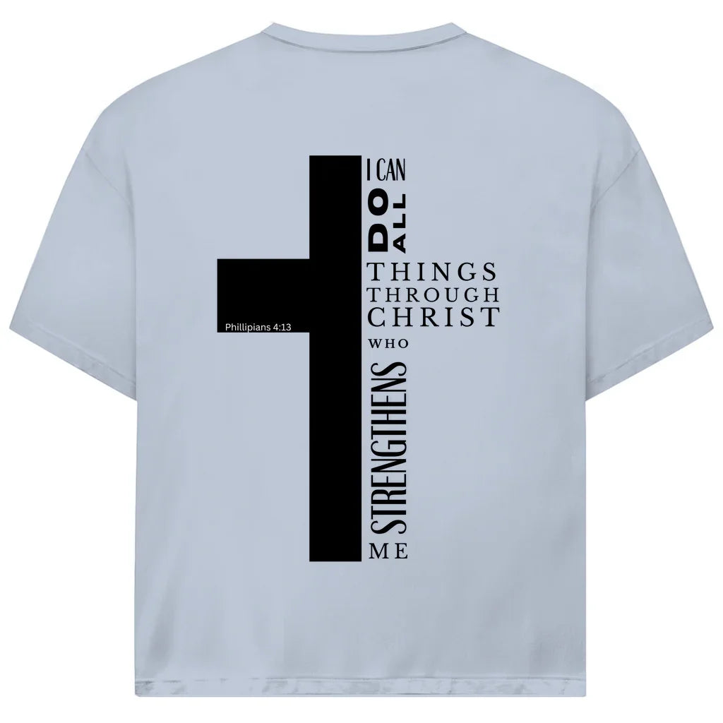 Cross Oversize T-Shirt | Philippians 4:13 | Vorder- & Rückendruck | JJ Streetwear