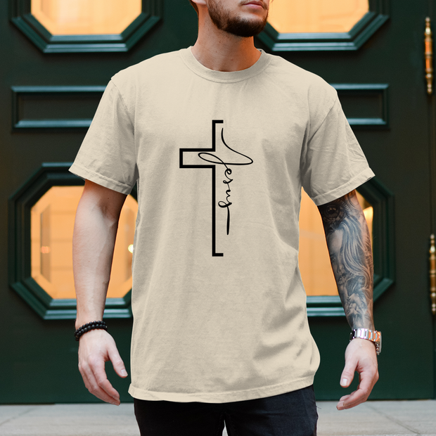 Herren T-Shirt "Jesus Cross" - by-grace.store