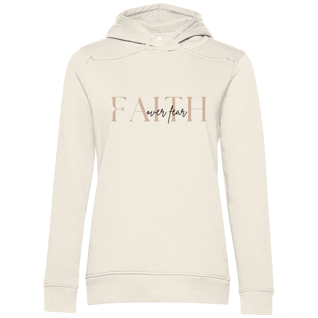 Damen Premium Bio Hoodie "Faith over Fear" - by-grace.store