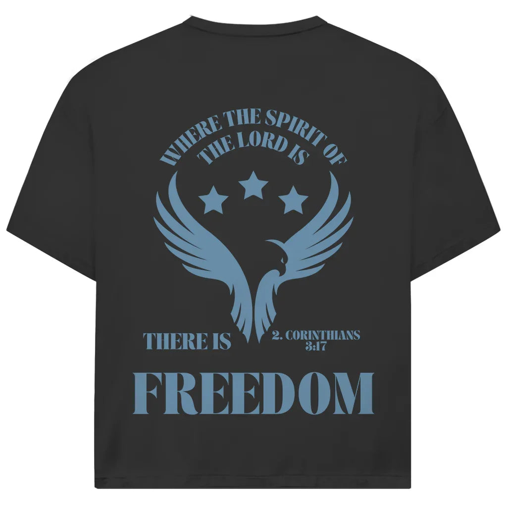 Freedom Oversize T-Shirt | 2. Korinther 3:17 | Vorder- & Rückendruck | JJ Streetwear