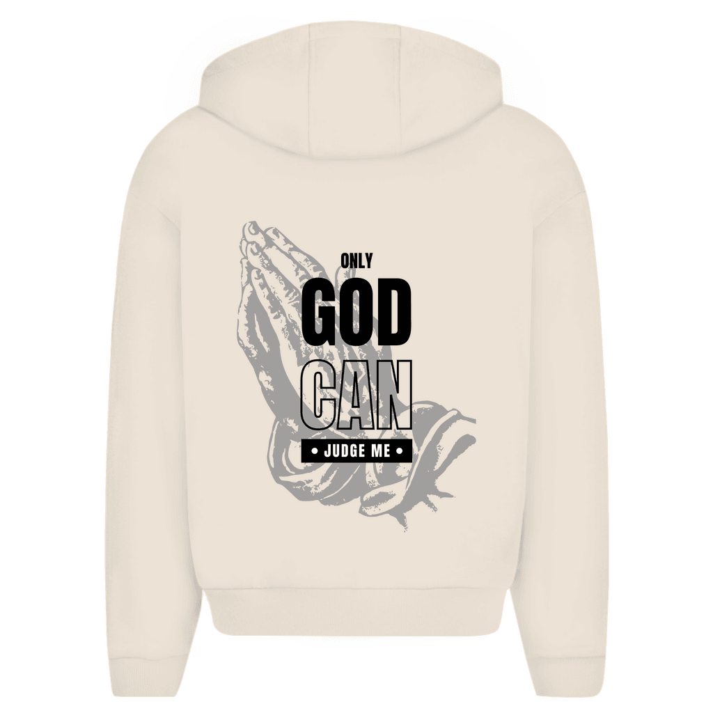 Herren Oversize Zipper Hoodie "Judge me" - by-grace.store
