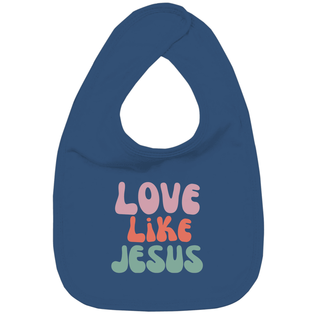 Kinder Bio Lätzchen "Love,Like,Jesus" - by-grace.store