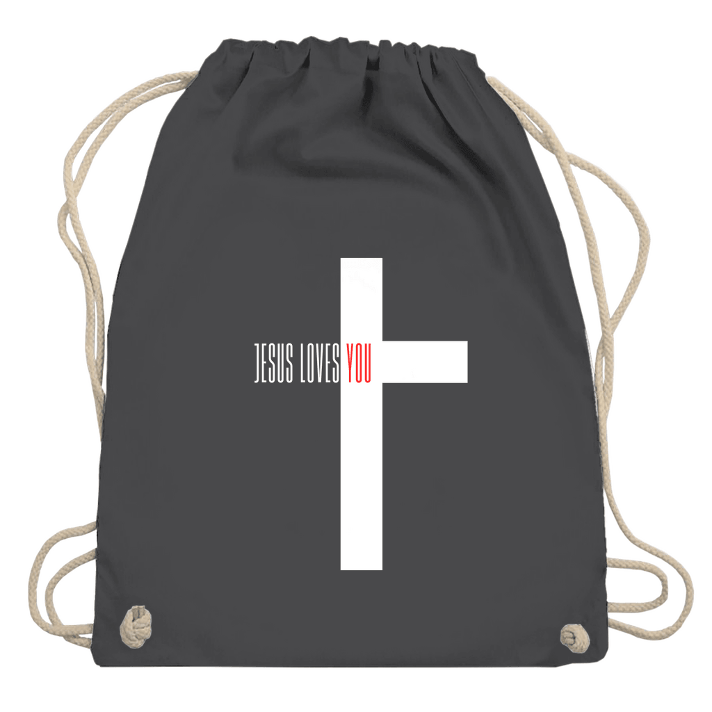 Turnbeutel "Jesus loves you" - by-grace.store