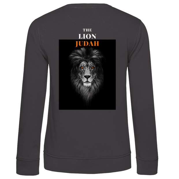 Damen Premium Bio Sweatshirt "Lion of Judah" - by-grace.store