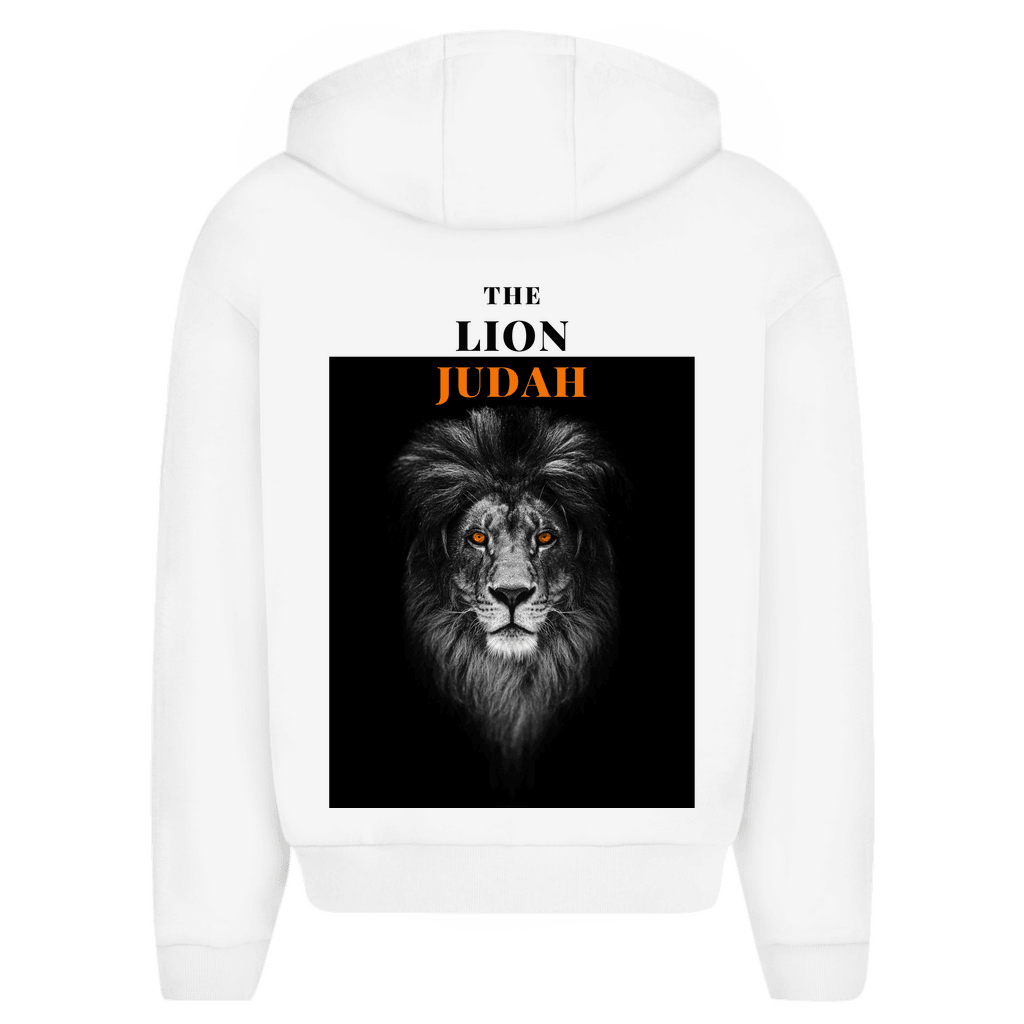 Herren Oversize Zipper Hoodie "Lion of Judah" - by-grace.store
